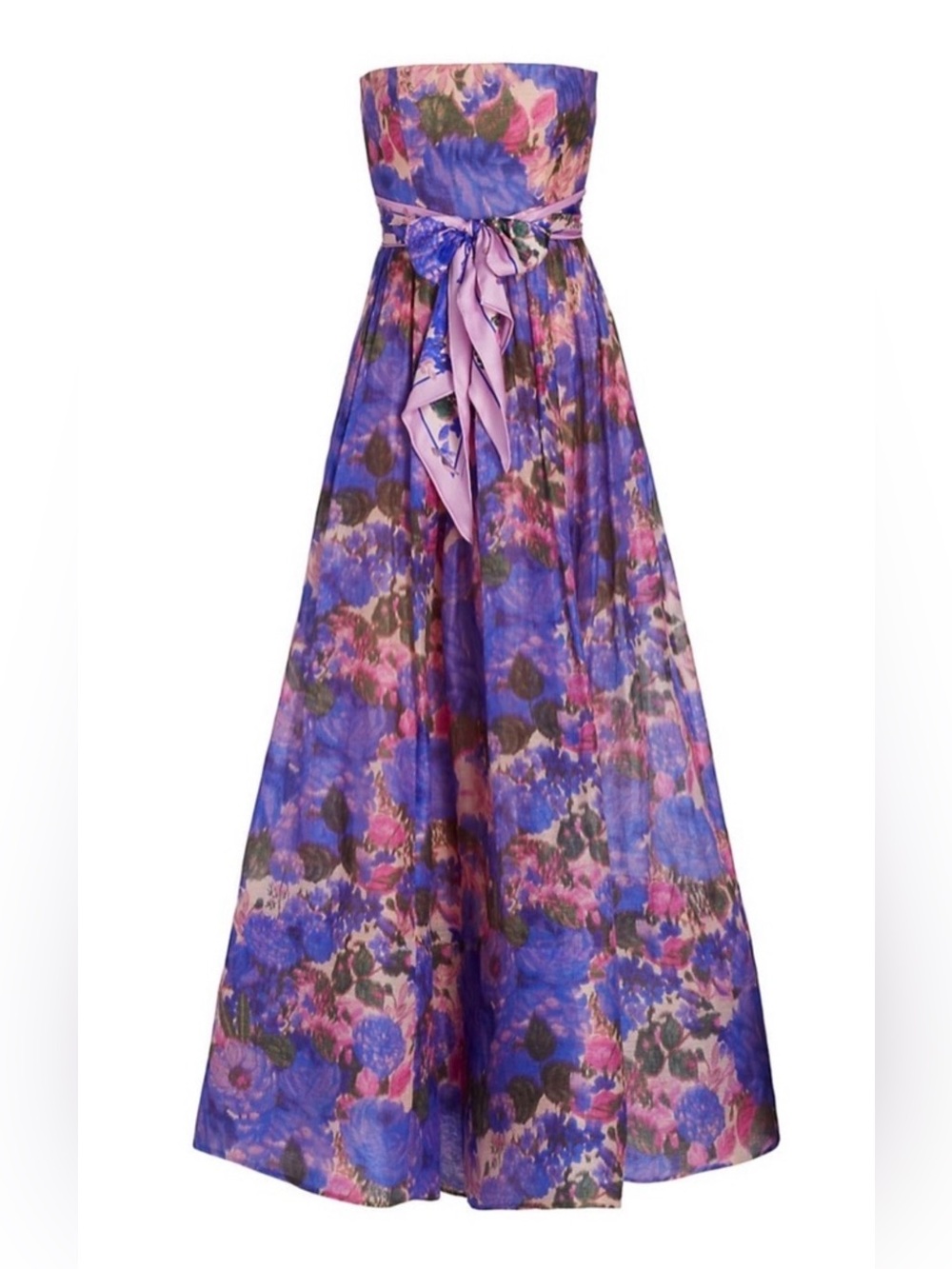 Floral Strapless Maxi Dress